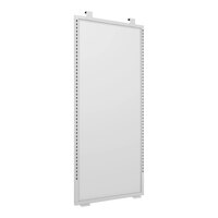 Econoco Aspect 24" x 54 1/16" Gloss White Metal Saddle-Mount Slotted Upright Frame with Frosted Acrylic Panel for Select Double-Sided Floor Merchandisers and Outriggers APAFCPW