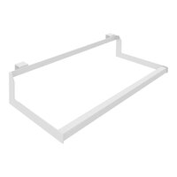 Econoco Aspect 23 3/4" x 11" x 5" Gloss White Metal Saddle-Mount Drop-Down Hang Bar for Select Merchandisers APHBSM24W