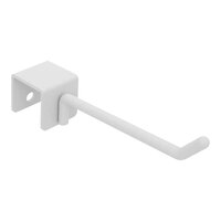 Econoco Floor 4" Gloss White Metal Saddle-Mount Display Hook for Select Merchandisers APHK4W