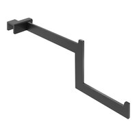 Econoco Aspect 14 1/16" Matte Black Metal Saddle-Mount Gooseneck Faceout for Select Merchandisers APGNMAB