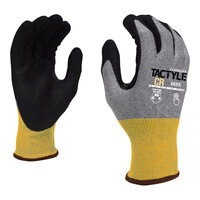 Cordova Tactyle CR 18 Gauge HPPE / Steel A6 Level Cut-Resistant Touchscreen Gloves with Tuf-Cor Sandy Nitrile Palm Coating