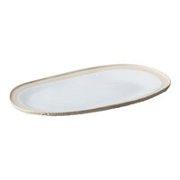 Nosse by Fortessa Ubuntu 12" x 7 1/4" Aura Oval Stoneware Platter 8600.UBUN.AR.10 - 4/Case