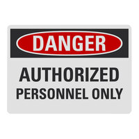 Lavex Non-Reflective Plastic "Danger / Authorized Personnel Only" Safety Sign