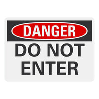 Lavex Non-Reflective Plastic "Danger / Do Not Enter" Safety Sign