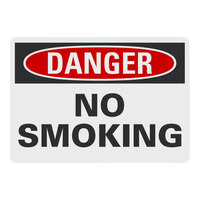 Lavex Engineer-Grade Reflective Aluminum "Danger / No Smoking" Safety Sign