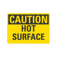 Lavex Non-Reflective Plastic "Caution / Hot Surface" Safety Sign