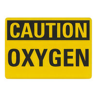 Lavex Non-Reflective Aluminum "Caution / Oxygen" Safety Sign