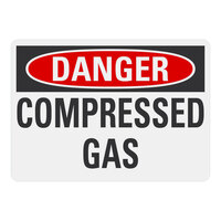 Lavex Non-Reflective Aluminum "Danger / Compressed Gas" Safety Sign