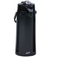 Curtis ThermoPro 2.2 Liter Glass Lined Black Airpot with Lever TLXA2203G000 - 6/Case