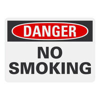 Lavex Non-Reflective Plastic "Danger / No Smoking" Safety Sign