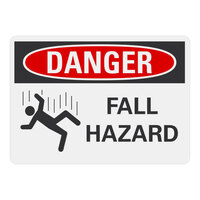 Lavex Non-Reflective Plastic "Danger / Fall Hazard" Safety Sign