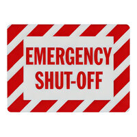 Lavex Non-Reflective Plastic "Emergency Shut-Off" Safety Sign