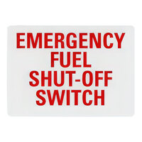 Lavex 14" x 10" Non-Reflective Adhesive Vinyl "Emergency Fuel Shut-Off Switch" Safety Label