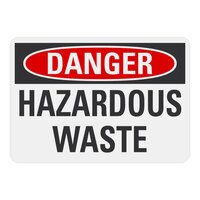 Lavex Non-Reflective Plastic "Danger / Hazardous Waste" Safety Sign