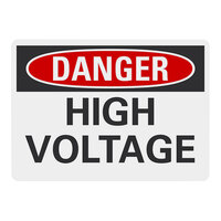 Lavex Non-Reflective Plastic "Danger / High Voltage" Safety Sign