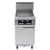 Frymaster 11814GF Oil-Conserving 63 lb. Liquid Propane Floor Fryer with SMART4U 3000 Controls and Filtration System - 119,000 BTU