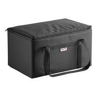 Sterno Customizable 24" x 16" x 14" Large Black Nylon Insulated Catering Food Carrier 91223-300000