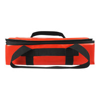 Sterno Customizable 18 1/2" x 12" x 5" Small Red Vinyl Insulated Premium Breakfast Delivery Bag 97826-300000