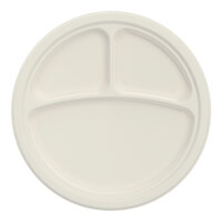 Dart ProPlanet 10" Round 3-Compartment Fiber Plate - 500/Case