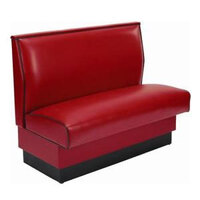 American Tables & Seating 30" Long Plain Single Deuce Fully Upholstered Booth - 42" High