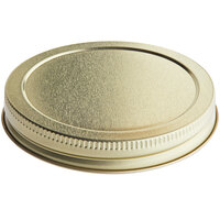 89/400 Gold Metal Lid with Plastisol Liner - 100/Pack