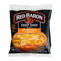 Red Baron Individually Wrapped Deep Dish Singles Four Cheese Pizza 5" - 12/Case