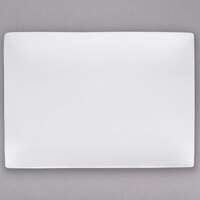 10 Strawberry Street WTR-13-11REC Whittier 12 7/8" x 9 1/8" White Rectangular Porcelain Sushi Plate - 12/Case