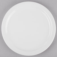 Libbey Porcelana 9" Bright White Round Narrow Rim Porcelain Plate - Sample