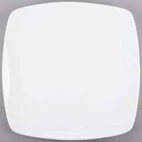 Libbey Porcelana 11" Bright White Square Porcelain Coupe Plate - Sample