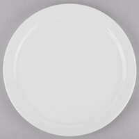 Libbey Porcelana 10 3/8" Bright White Round Narrow Rim Porcelain Plate - Sample