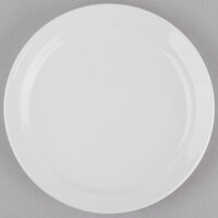 Libbey Porcelana 7 1/4" Bright White Round Narrow Rim Porcelain Plate - Sample