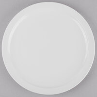 Libbey Porcelana 9 1/2" Bright White Round Narrow Rim Porcelain Plate - Sample