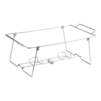 Choice Chrome Wire Folding Chafer Stand for Full Size Disposable Pans