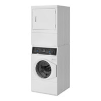 Speed Queen SF7007WG Stacked 3.5 cu. ft. 27" Front Load Electric Washer and 7.0 cu. ft. 27" Front Load Gas Powered Dryer - Free Use