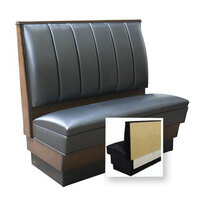 American Tables & Seating 6 Channel Back Upholstered Wall Bench - 48" High