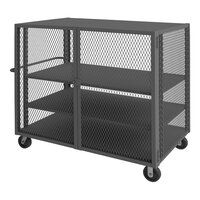 Durham Mfg 36" x 60" 14 Gauge Steel Adjustable 3-Shelf Cage Truck HTL-3660-DD-2AS-95