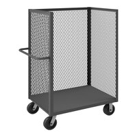 Durham Mfg 36" x 48" 14 Gauge Steel 3-Sided Mesh Truck with 6" Phenolic Casters - 2,000 lb. Capacity 3ST-EX3648-95