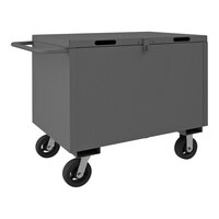 Durham Mfg 30" x 60" 14 Gauge Steel 4-Sided Solid Box Truck with Hinged Cover - 2,000 lb. Capacity 4STHC-SM-3060-6MR-95