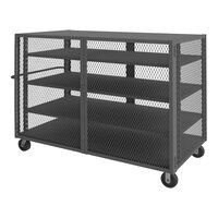 Durham Mfg 36" x 72" 14 Gauge Steel Adjustable 4-Shelf Cage Truck HTL-3672-DD-3AS-95