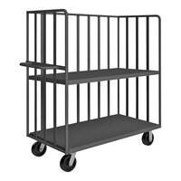 Durham Mfg 60" x 30" 14 Gauge Steel 2-Shelf Open Portable Truck OPT-6030-2-6PH-95