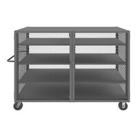 Durham Mfg 44" x 74" 14 Gauge Steel Adjustable 4-Shelf Cage Truck HTL-4474-DD-3AS-95