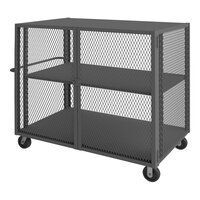 Durham Mfg 36" x 60" 14 Gauge Steel Adjustable 2-Shelf Cage Truck HTL-3660-DD-1AS-95