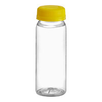 Captiva Containers 4 oz. Round PET Clear Energy Bottle with Yellow Lid - 650/Case
