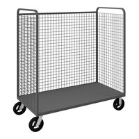 Durham Mfg 30" x 48" 14 Gauge Steel 3-Sided Wire Cart W3ST-304868-1-8MR95