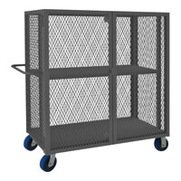 Durham Mfg 30" x 60" 14 Gauge Steel Adjustable 2-Shelf Security Mesh Truck HTL-3060-DD-1AS-6PU-95