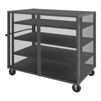 Durham Mfg 36" x 60" 14 Gauge Steel Adjustable 4-Shelf Cage Truck HTL-3660-DD-3AS-95