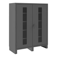 Durham Mfg 60" x 24" x 78" 12 Gauge Steel 4-Shelf Storage Cabinet with Clear-View Doors HDCC246078-4S95