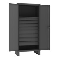 Durham Mfg 36" x 24" x 78" 12 Gauge Steel 1-Shelf Storage Cabinet with 8 Drawers HDCD243678-8M95