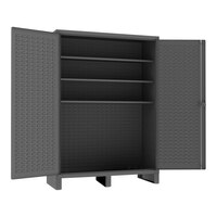 Durham Mfg 60" x 24" x 84" 14 Gauge Steel 3-Shelf Storage Cabinet with Louvered Panels SSC-602484-BDLP-3S-95