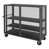 Durham Mfg 30" x 60" 14 Gauge Steel Adjustable 3-Shelf Cage Truck HTL-3060-DD-2AS-95